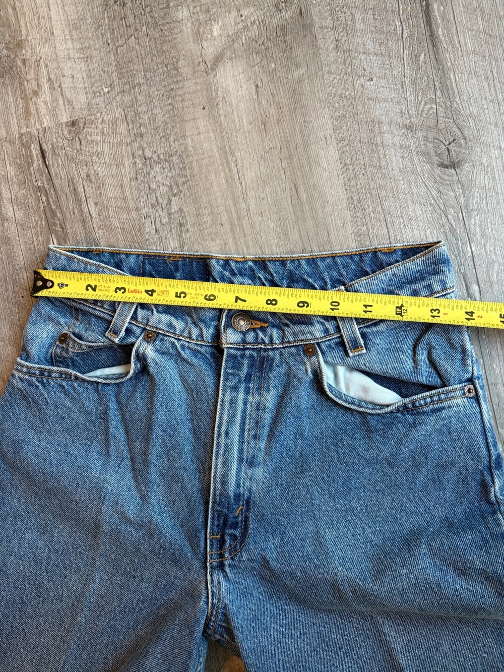 VTG Levi’s 550 Student Orange Tab Jeans 1998 - High Rise - Straight Leg - Picture 3 of 12
